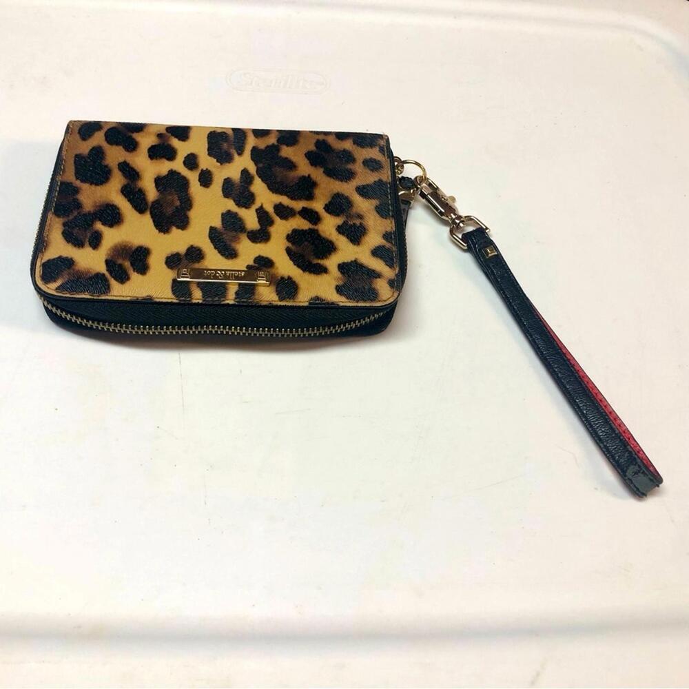 Stella & Dot Women’s Wallet Billfold Clutch Animal Print Removable Wrist Strap